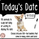 Animal Classroom Calendar | Interactive Date Display | Cha