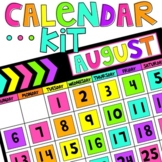 Classroom Calendar | Digital Calendar Kit | Chunky Chevron