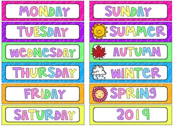 Classroom Calendar Display by Miss Leask's Love of Learning | TpT