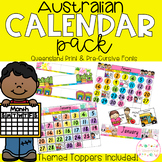 Classroom Calendar Display - Queensland Fonts