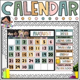 Classroom Calendar Kit | Boho Neutrals