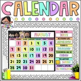 Classroom Calendar Kit | Pastel Rainbow