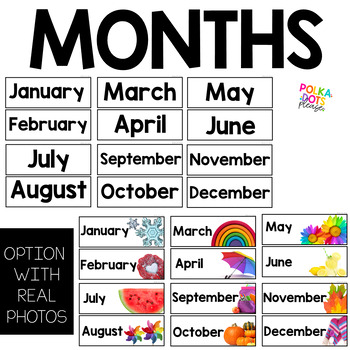 Classroom Calendar Math Activities With Real Pictures By Polka Dots Please