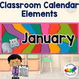 Classroom Calendar Months with Hippos