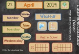 Classroom Calendar - Paper Bag with rainbow colors