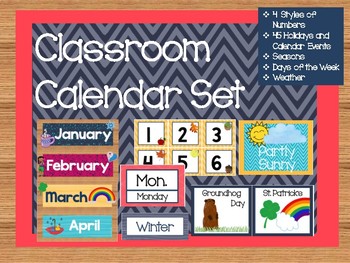 Classroom Calendar Set by Ms Kara | TPT