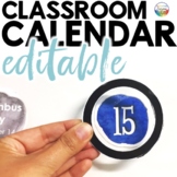 Classroom Calendar Set | WATERCOLOR | Editable | Rainbow C