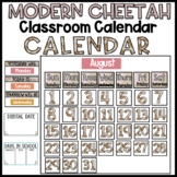 Classroom Calendar Set | Modern Cheetah Decor Classroom Calendar