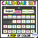 Classroom Calendar Set w/ Days in School Ten Frames, Pocke