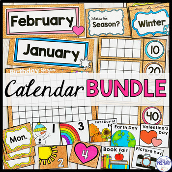 Preview of Classroom Calendar Set, Bulletin Board, Pocket Chart Calendar, Numbers Cards