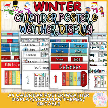 Classroom Calendar Set weather chart |Pocket Chart Calendar Cards ...