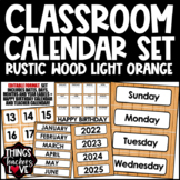 Classroom Calendar Set with Dates/Days/Months/Years - RUST