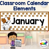 Classroom Calendar Sets with Puppies