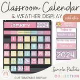 Classroom Calendar & Weather Display | SIMPLE PASTELS | Ed