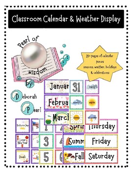 Preview of Classroom Calendar and Weather Display