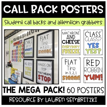 Preview of Classroom Callback Posters THE MEGA PACK (Classroom Management)