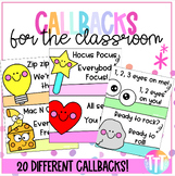 Classroom Callbacks | Call And Responses For Community Building