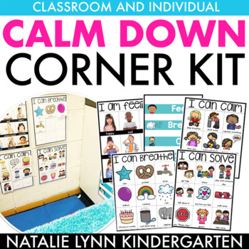 Preview of Classroom Calm Down Corner Kit | Identifying Feelings Emotional Regulation
