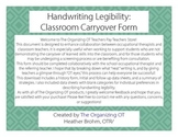 Classroom Carryover: Handwriting Legibility Consultation