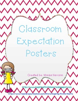 Classroom Center Expectation Posters by Inspiring Firstie Hearts