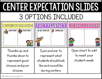 Classroom Center Expectations and Rules by Creatively Teaching First