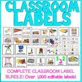 Classroom Center Labels for 3K, Pre-K, Preschool w/ Editab