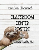 Classroom Center Poster- Sloth Themed