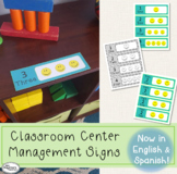 Classroom Centers Management Signs