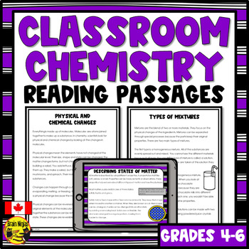 Preview of Classroom Chemistry Lessons | Reading Passages