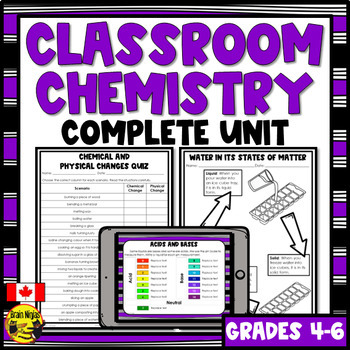 Preview of Classroom Chemistry Science Unit  | Lessons and Activities | Complete Bundle