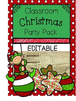 Preview of Classroom Christmas Party Planning Pack - EDITABLE