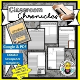 Classroom Chronicles:  Digital Newspaper templates, includ