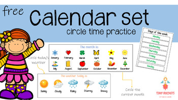 Preview of Classroom Circle Time Set | Calendar Kit | Classroom Decor | Bulletin Board