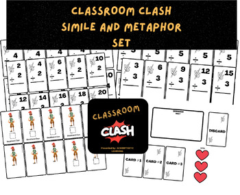 Preview of Classroom Clash Simile and Metaphor Flashcard Set