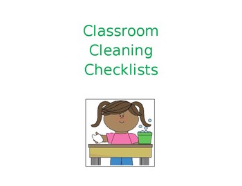 Preview of Classroom Cleaning Checklist