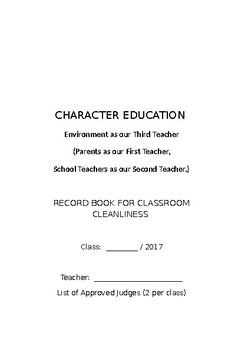 Preview of Classroom  Cleanliness Rubric