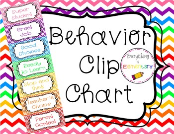 Classroom Clip Chart {Chevron Style} by Everything is Elementary