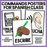 Classroom Commands Spanish Posters | Mandatos en la Clase 