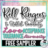 Classroom Community Bell Ringers: FREE SAMPLER