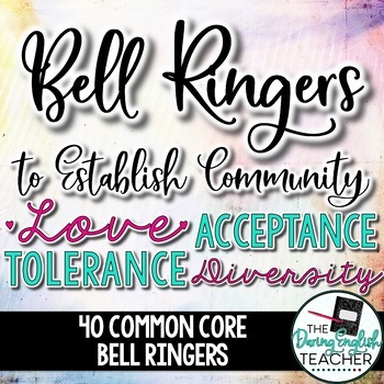 Preview of Classroom Community Bell Ringers: Love, Acceptance, Tolerance, Diversity