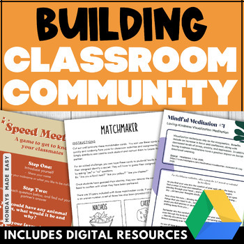 Preview of Classroom Community Building Activities and Tools - Back to School Icebreakers