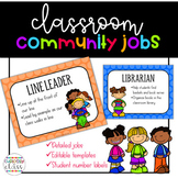 Classroom Community Jobs: Rainbow Dots {Editable}