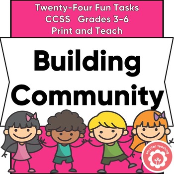 Preview of Twenty-Four Classroom Community Task Cards CCSS Grades 3-6 Print and Teach