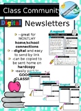 Classroom Community home / school connection NEWSLETTERS D