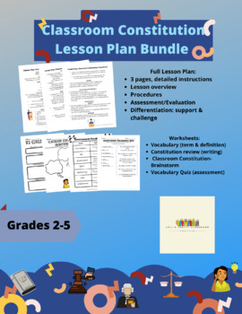 Preview of Classroom Constitution Lesson Plan Bundle