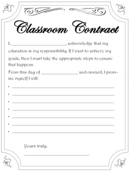 Preview of Classroom Contract