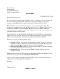 Classroom Contract, Parent Letter/Information Sheet, Schoo