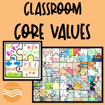 Classroom Core Values by Miss Mary Mac | TPT