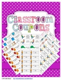 Classroom Reward Coupons - 82 Different Coupons for Behavi