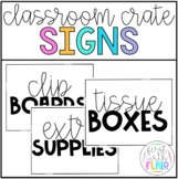 Classroom Crate Signs | Organization Labels